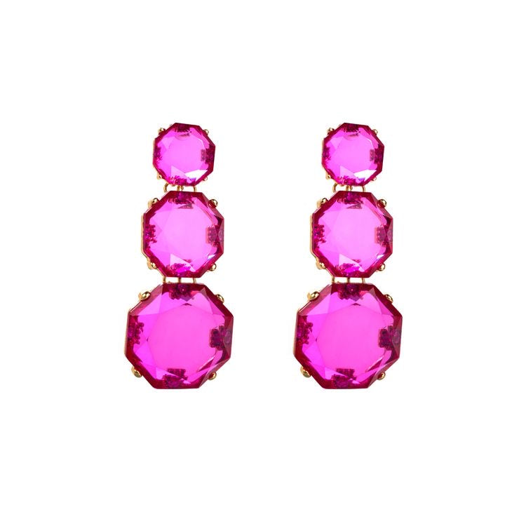 Jennie Pink Crystal Earrings