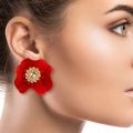 Load image into Gallery viewer, Rose Petal Stud Earrings
