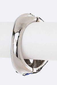 Glitzy 2 Tone Iconic Crystal Bangle