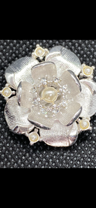 Rosette Silver Shoe Clips