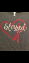 Load image into Gallery viewer, Blessed Rhinestone T-shirt
