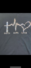 Load image into Gallery viewer, Faith Love Hope EKG T-Shirt
